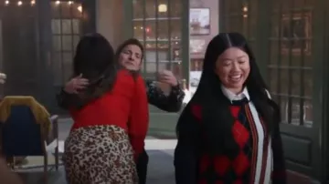 Black Striped argyle sweater worn by Alice Kwan (Sherry Cola) in Good Trouble Season 2 Episode 9