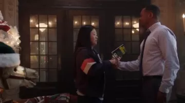 Navy stripe sleeve hoodie worn by Alice Kwan (Sherry Cola) in Good Trouble Season 2 Episode 9