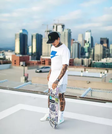 The pair of Nike's Nyjah Huston on the account Instagram of @nyjah