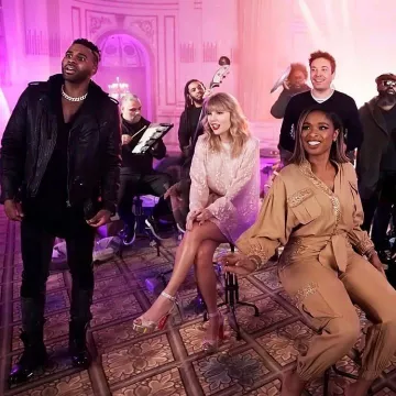 Stella Mccartney Soie Mélange de Mini Robe porté par Taylor Swift Jimmy Fallon 18 décembre 2019