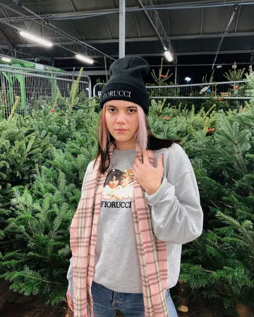 Sweatshirt grey Fiorucci worn by olivia smith on the account Instagram of @asos_olive