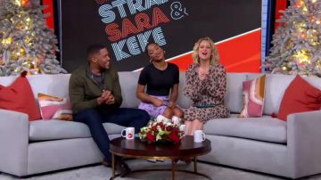 Missguided Tie Dye Ruched Side Mi­di Skirt worn by Keke Palmer on Good Morning America December 19, 2019