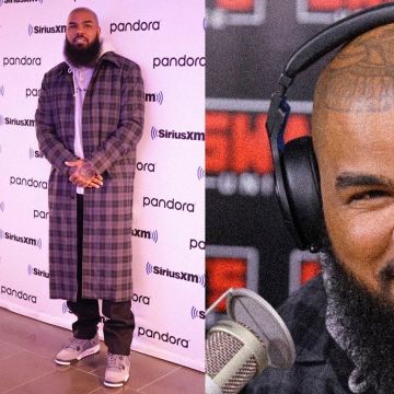 Sneakers jordan gray, black and balnches brought by Stalley on the account Instagram of @stalley