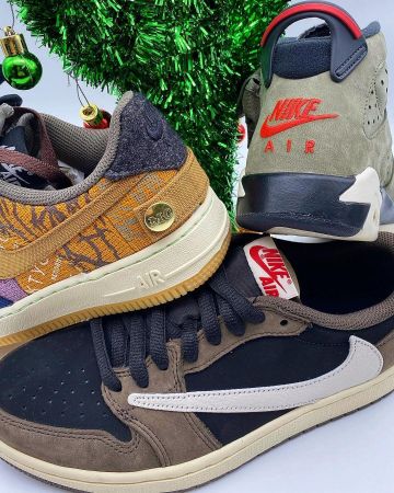 Air Force 1 Low Travis Scott Cactus Jack sur le compte Instagram de @originsnyc