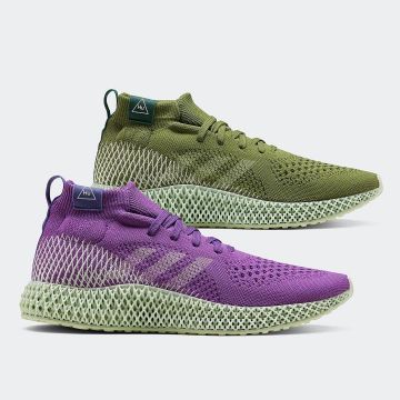 Adidas 4D Runner Pharrell Active Purple en la cuenta de Instagram de @sneakernews