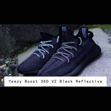 Adidas Yeezy Boost 350 V2 Static Black (Reflective) on the account Instagram of @yeezymafia_morocco