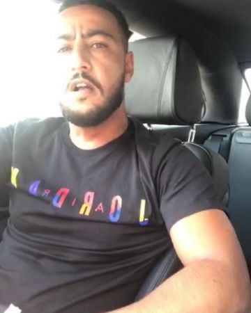 La camiseta de Jordan Air usada por Lacrim en la cuenta de Instagram de @officielacrim