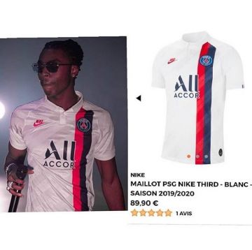 Maillot de football Paris Saint-Germain 2019/20 Stadium Third. Nike FR sur le compte Instagram de @lad_du_7