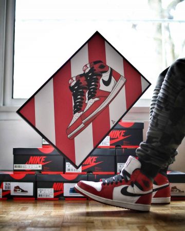 Jordan 1 OG Chicago (1985) sur le compte Instagram de @la_sneakerie_