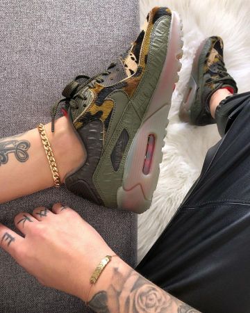 Air Max 90 Camo Croc sur le compte Instagram de @celouuuuuuuu