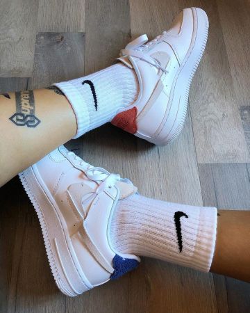 Air Force 1 LX Vandalisé Blanc (W) sur le compte Instagram de @celouuuuuuuu