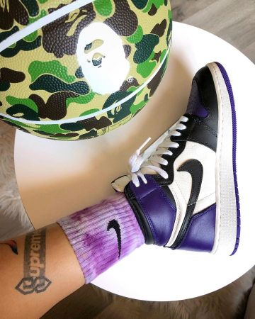 Jordan 1 Retro High Court Violet sur le compte Instagram de @celouuuuuuuu