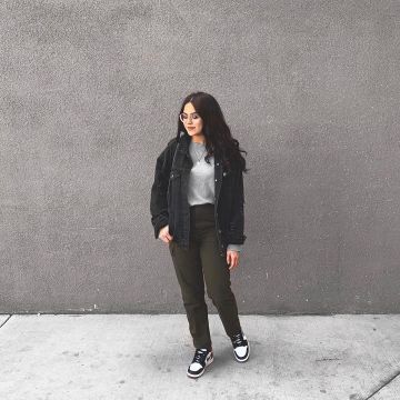 Jordan 1 Retro Black White worn by little_laces on the account Instagram of @little_laces 