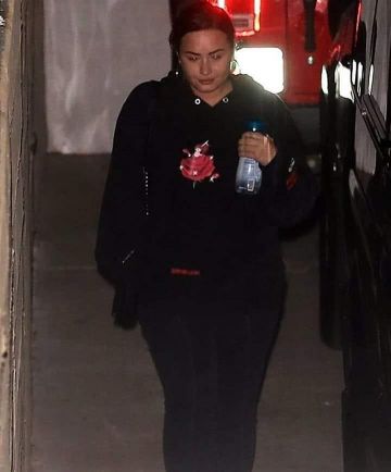 Heron Preston Serving Looks Princess Print Rose Hoodie usado por Demi Lovato Cost Plus Market 18 de diciembre de 2019