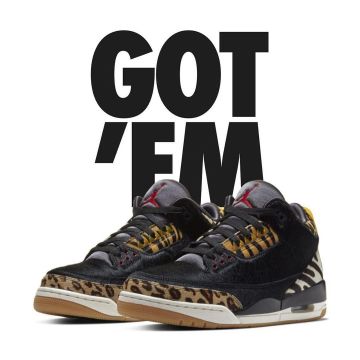 Jordan 3 Retro SE Animal Instinct usado por sneakerheadinthebay en la cuenta de Instagram de @sneakerheadinthebay 