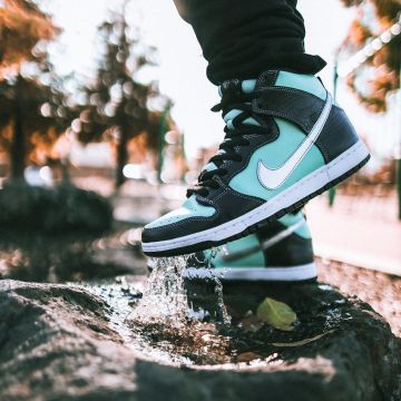 Nike Dunk SB High Diamond Supply Co. "Tiffany" usada por sneakerheadinthebay en la cuenta de Instagram de @sneakerheadinthebay 