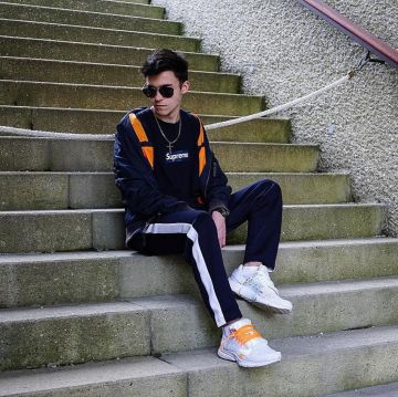 Presto x off-white " white " porté par thisboysimon  sur le compte Instagram de @thisboysimon 