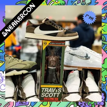 Air jordan 1 low travis scott sur le compte Instagram de @sneakercon