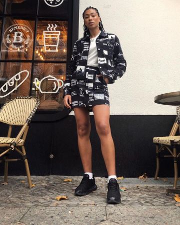 Jupe puma noir porté par lesley sur le compte Instagram de @asos_lesley