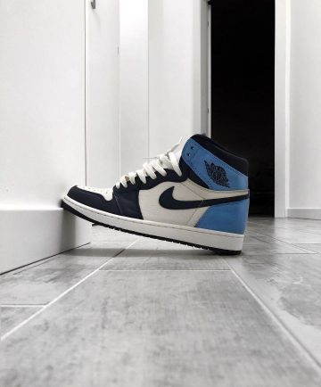 Jordan 1 obscidian en la cuenta de Instagram de @q_tto