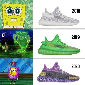 adidas Yeezy Boost 350 V2 Glow (Kids) on the account Instagram of @damnhypes