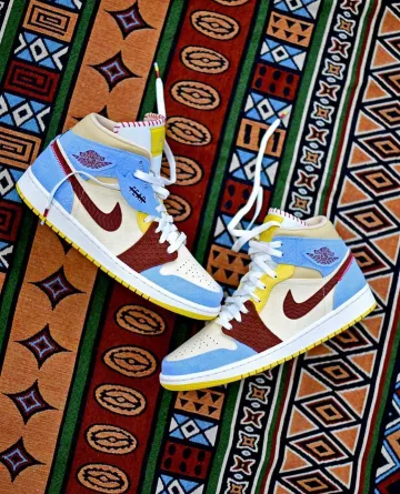 Jordan 1 Mid SE Fearless Maison Chateau Rouge sur le compte Instagram de @sneakersfromfrance