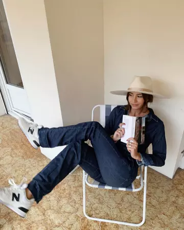 The combination of jean Reiko scope by Lison on the account Instagram of @lisonseb