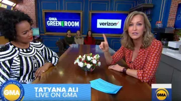 Topshop Cheval de Pièce de monnaie de Midi Robe portée par Lara Spencer sur Good Morning America le 20 décembre 2019