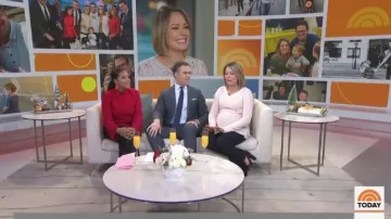 Seraphine Cable Knit Maternity & Nursing Sweater worn by Dylan Dreyer on Today December 23, 2019