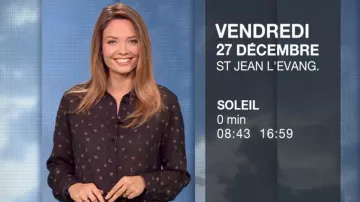 La chemise imprimé lunes et étoiles de Gennifer Demey dans Météo de M6