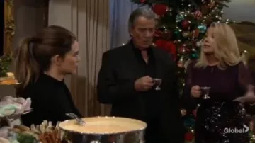 Elie tahari Bri­an­na Top worn by Nikki Reed Newman (Melody Thomas Scott) as seen on The Young and the Restless December 23, 2019