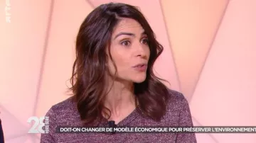 The sweater round collar, short sleeves, glittery Red Sonia Chironi in 28 minutes