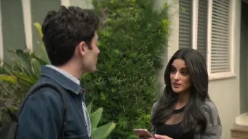 Camo Printed Hoodie worn by Delilah Alves (Carmela Zumbado) in YOU Season 2 Episode 1