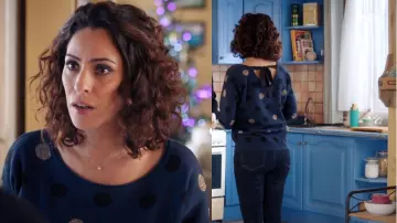 The Sweater tied Back with polka dots Leila (Samira Lachhab) in Tomorrow belongs to us