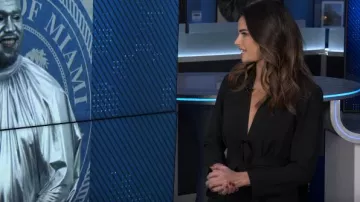 Probablement Noir Dani Manche Longue Écharpe Mini Robe portée par Sukanya Krishnan en Extra décembre 2019