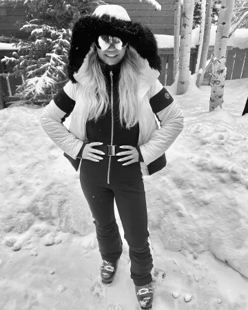 Fusalp Umma Panneaux de Ski Costume porté par Jessica Simpson Aspen 28 décembre 2019