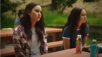 Navy T- shirt worn by McKenna Brady (Liana Liberato) in Light as a Feather Season 2 Episode 8