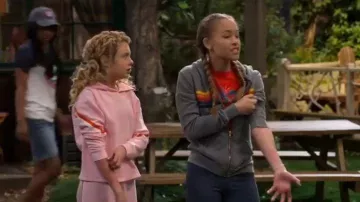 Stripe Zip Hoodie worn by Ava (Shelby Simmons) in BUNK'D Season 4 Episode 8