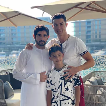 T-shirt balmain porté par Cristiano Ronaldo  sur le compte Instagram de @cristiano 