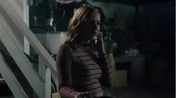 Striped Ribbed Top worn by Violet Simmons (Haley Ramm) in Light as a Feather Season 2 Episode 8