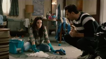 ASOS Black Striped Mohair Sweater of David Rose (Daniel Levy) in Schitt's Creek (S01E09)