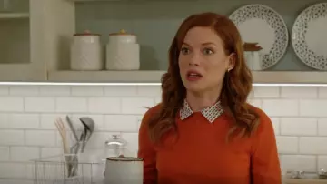 Maxmara Week­end Fish Print Silk But­ton Down Blouse worn by (Zoey Clarke) Jane Levy in Zoey's Extraordinary Playlist Season 1 Episode 1 