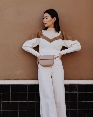 Re/Fait Ultra Wide Leg Jeans de Christine Kong sur l'Instagram account @dailykongfidence