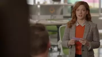 Rag & Bone Win­dow­pane Plaid Blaz­er worn by Zoey Clarke (Jane Levy) in Zoey's Extraordinary Playlist  Season 1 Episode 1