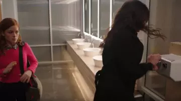 Theory Crepe Trench Coat worn by Joan (Lauren Graham) in Zoey's Extraordinary Playlist Season 1 Episode 1 