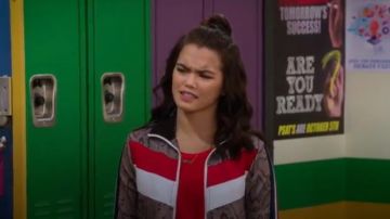 Grey Snake-Print Track Jacket worn by Alexa Mendoza (Paris Berelc) in Alexa & Katie Season 3 Episode 2