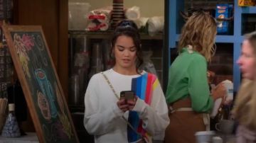 Rainbow striped sweatshirt worn by Alexa Mendoza (Paris Berelc) in Alexa & Katie Season 3 Episode 3