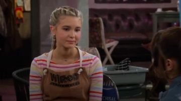 Multi colored striped long sleeve top worn by Katie Cooper (Isabel May) in Alexa & Katie Season 3 Episode 3