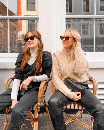 Jersey de punto de Hannah en la cuenta de Instagram @belleandbunty