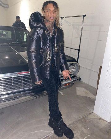 Louis vuitton Black Suede 'Creep­er' Boots of Swae Lee on the Instagram account @swaelee